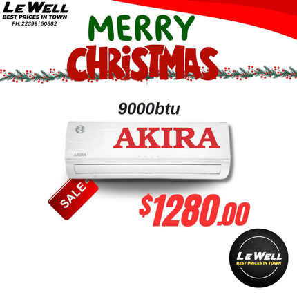 Akira Air Con Unit 9000BTU (PICK UP FROM LE WELL COMPANY SAVALALO ONLY)
