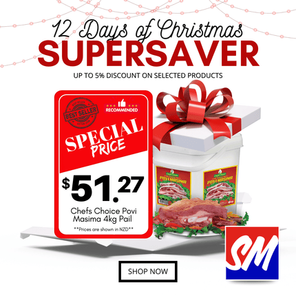 12 DAYS OF CHRISTMAS SUPERSAVERS! Chefs Choice Povi Masima 4kg Pail "PICKUP FROM AH LIKI WHOLESALE"