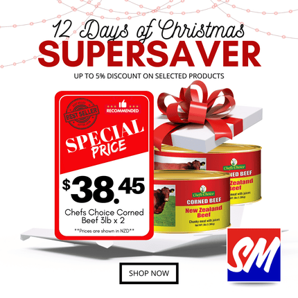 12 DAYS OF CHRISTMAS SUPERSAVERS! Chefs Choice Corned Beef 2 Apa Pisupo x 3lbs (1.36KG) "PICKUP FROM AH LIKI WHOLESALE"