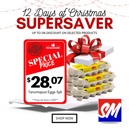 12 DAYS OF CHRISTMAS SUPERSAVERS! Tanumapua Fresh Eggs 5PACK x 1Doz [NOT AVAIL AT HQ & TAUFUSI] "PICKUP FROM AH LIKI WHOLESALE"