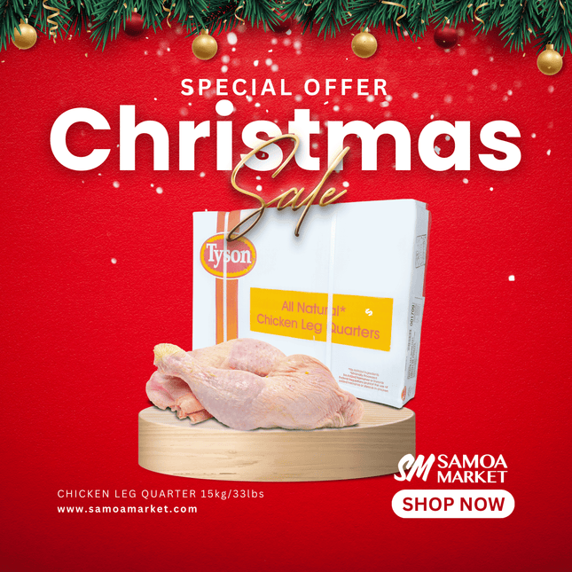 SPECIAL OFFER CHRISTMAS SALE! Chicken Leg Quarter Pusamoa 33LBS/15KG - [Brand may vary] "PICKUP FROM AH LIKI WHOLESALE"
