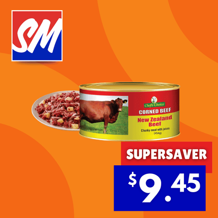 SUPERSAVER! Chefs Choice Corned Beef 454g "PICKUP FROM FARMER JOE SUPERMARKET VAITELE ONLY"