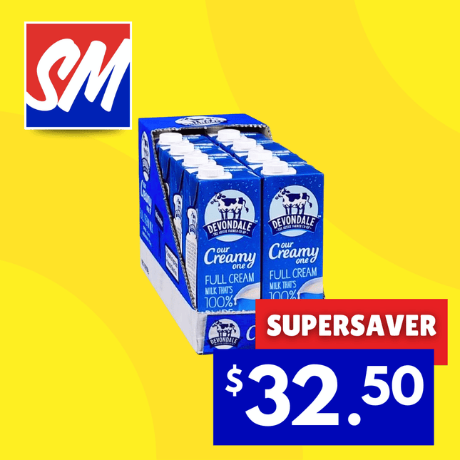 SUPERSAVER! Devondale Full Cream UHT Milk 10PACK x 1L "PICKUP FROM AH LIKI WHOLESALE"