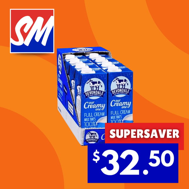 SUPERSAVER! Devondale Full Cream UHT Milk 10PACK x 1L "PICKUP FROM AH LIKI WHOLESALE"