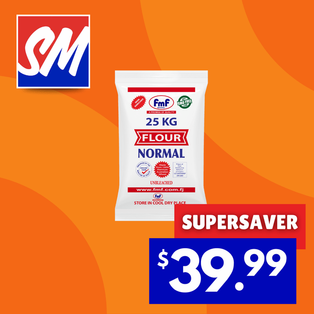SUPERSAVER! FMF Normal Flour Taga Falaoa Mata 25Kg "PICKUP FROM AH LIKI WHOLESALE"