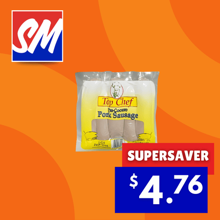 SUPERSAVER! Top Chef Precooked Pork Sausages 1lb  "PICKUP FROM FARMER JOE SUPERMARKET VAITELE ONLY"