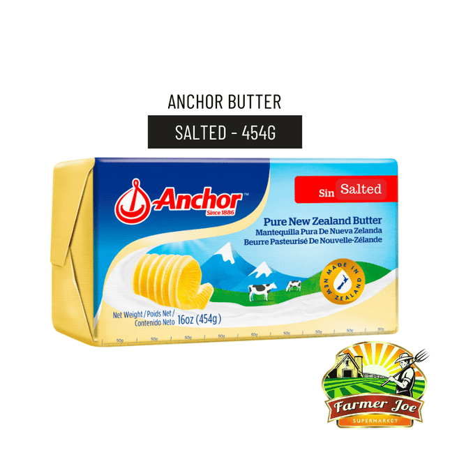 Anchor Butter 454g 1lb "PICKUP FROM FARMER JOE SUPERMARKET UPOLU ONLY" - Samoamarket.com