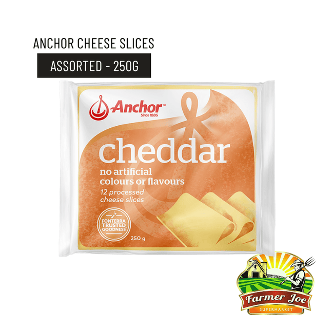 Anchor Cheese Slices 250G [ Not available at Vaitele Branch ] "PICKUP FROM FARMER JOE SUPERMARKET UPOLU ONLY" - Samoamarket.com