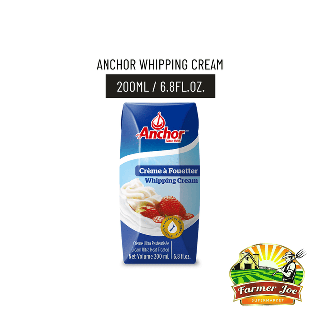 Anchor Whipping Cream 200ml Small Pkt [ Not available at Vaitele Branch ] "PICKUP FROM FARMER JOE SUPERMARKET UPOLU ONLY" - Samoamarket.com