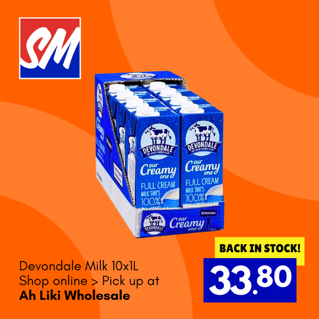 Devondale Full Cream UHT Milk 10PACK x 1L "PICKUP FROM AH LIKI WHOLESALE"