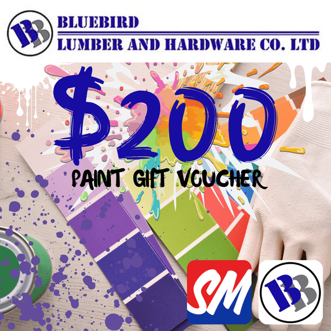 Bluebird Lumber & Hardware WS$200 Tala Gift Voucher for Paint "PICKUP FROM BLUEBIRD LUMBER & HARDWARE SAVAII ONLY" - Samoamarket.com