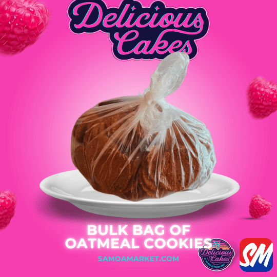 Bulk Bag of Oatmeal Cookies 100pcs [PICK UP FROM DELICIOUS CAKES, LEPEA] - Samoamarket.com