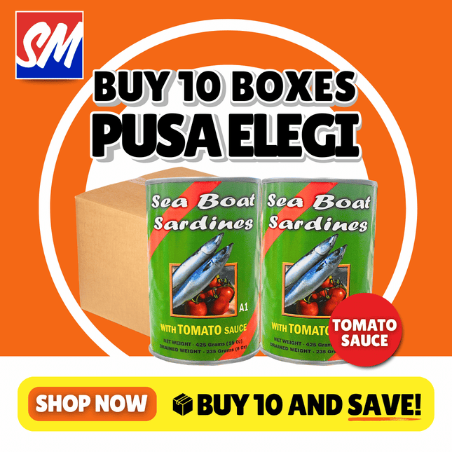 10 x Sea Boat Tomato Sauce 8PACK x 425g [NOT AVAIL AT HQ] "PICKUP FROM AH LIKI WHOLESALE"