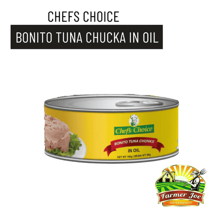 Chefs Choice Tuna Bonito Oil 140g "PICKUP FROM FARMER JOE SUPERMARKET UPOLU ONLY" - Samoamarket.com