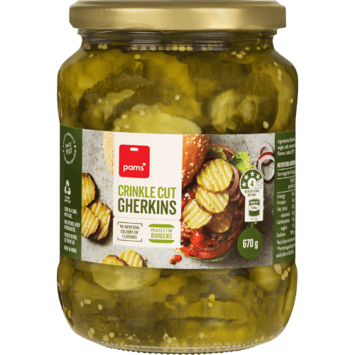 Crinkle Cut Gherkins 670g "PICKUP FROM FARMER JOE SUPERMARKET UPOLU ONLY" - Samoamarket.com
