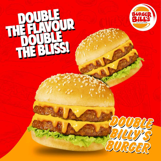 Double Billy's Burger Large Meal "PICKUP FROM BURGER BILLS VAITELE ONLY" - Samoamarket.com