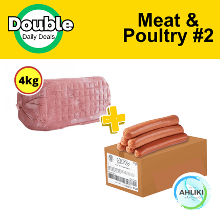 Double Daily Deal (Meat & Poultry #2) 1 x Chefs Choice Ham 4kg & 1 x Hoffy ChickenFranks 10lbs - "PICKUP FROM AH LIKI WHOLESALE" - Samoamarket.com