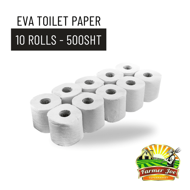 EVA Toilet Paper 10 Rolls 500sht - "PICKUP FROM FARMER JOE SUPERMARKET UPOLU ONLY" - Samoamarket.com