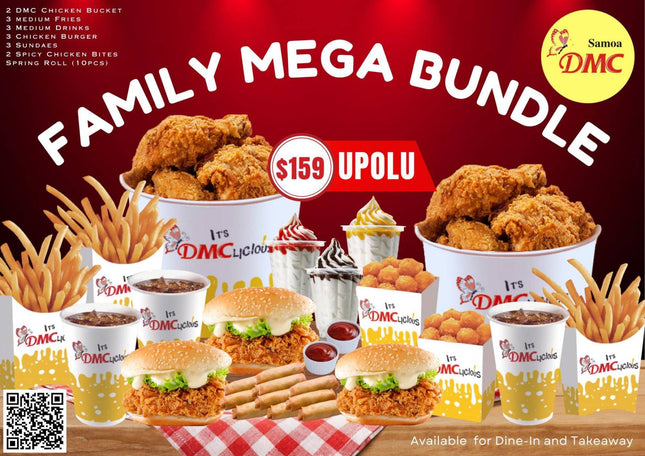 Family MEGA Bundle Meal "PICKUP FROM DMC VAILOA, MOTOOTUA OR FUGALEI" - Samoamarket.com