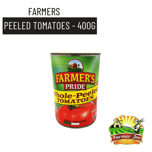 Farmers Peeled Tomatoes 400g "PICKUP FROM FARMER JOE SUPERMARKET UPOLU ONLY" - Samoamarket.com