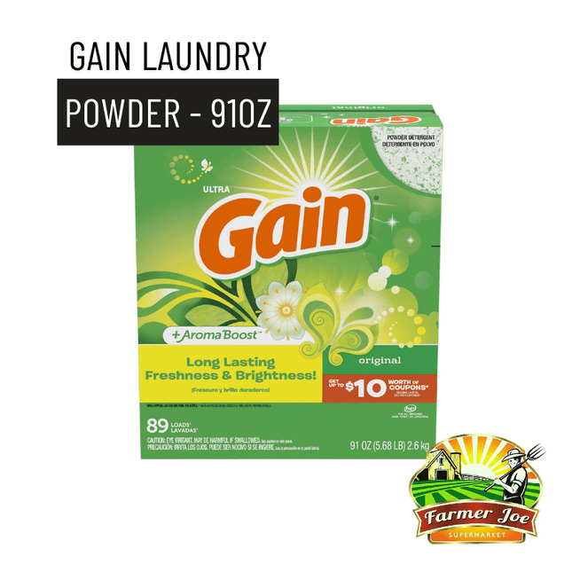 Gain Laundry Powder 91oz - "PICKUP FROM FARMER JOE SUPERMARKET UPOLU ONLY" - Samoamarket.com