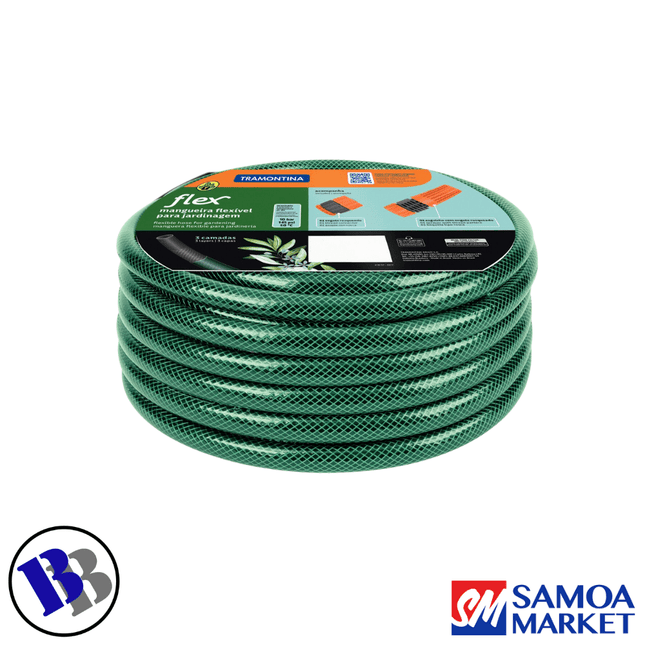 Garden Hose FLEXIBLE 20m W/Fittings - TRAMONTINA "PICKUP FROM BLUEBIRD LUMBER & HARDWARE" - Samoamarket.com
