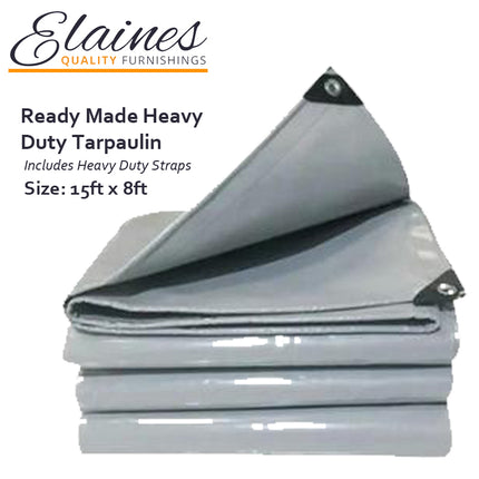 Gray Ready Made Heavy Duty Tarpaulin (15ft x 8ft) "PICK UP FROM ELAINE ALAFUA"
