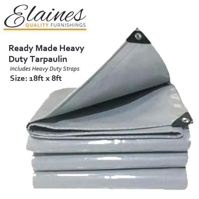 Gray Ready Made Heavy Duty Tarpaulin (18ft x 8ft) "PICK UP FROM ELAINE ALAFUA"