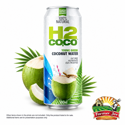 H2 Coco Pure Coconut Water 500ml "PICKUP FROM FARMER JOE SUPERMARKET VAITELE ONLY"