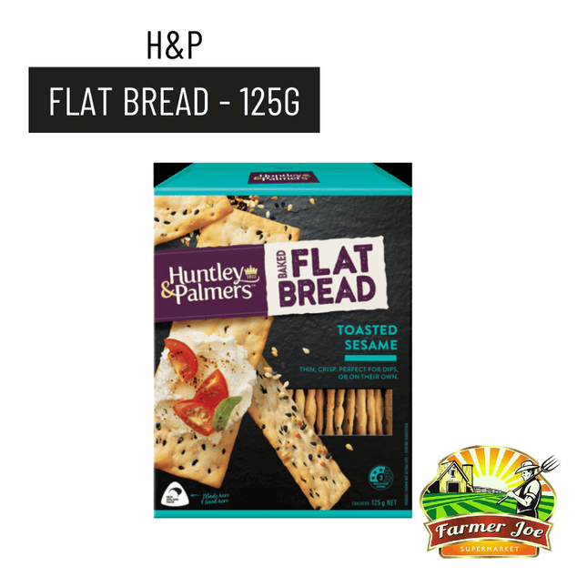 Huntley & Palmers Flat Bread Toasted Sesame 125g "PICKUP FROM FARMER JOE SUPERMARKET UPOLU ONLY" - Samoamarket.com