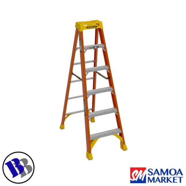 LADDER FIBERGLASS 5 Steps 102Kg 6ft - WERNER "PICKUP FROM BLUEBIRD LUMBER & HARDWARE" - Samoamarket.com