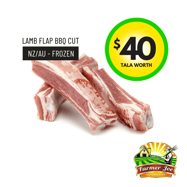 Lamb Flap Mamoe Frozen BBQ Cut $40 Tala Value - "PICKUP FROM FARMER JOE SUPERMARKET UPOLU ONLY" - Samoamarket.com