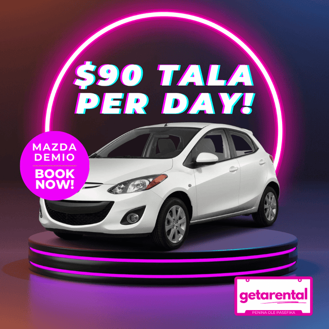 Mazda Demio 5 Seater Compact Car - Rental Car Price Per Day [3 DAY MINIMUM] - Samoamarket.com