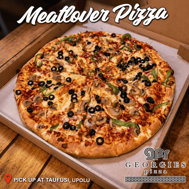 Meat Lovers Pizza “PICKUP FROM GEORGIES PIZZA TAUFUSI, UPOLU”