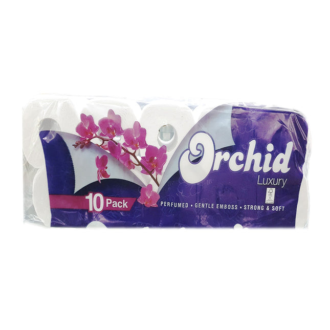 Orchid Toilet Tissue - Luxury 10 Pack "PICKUP FROM FARMER JOE SUPERMARKET UPOLU VAITELE ONLY" - Samoamarket.com
