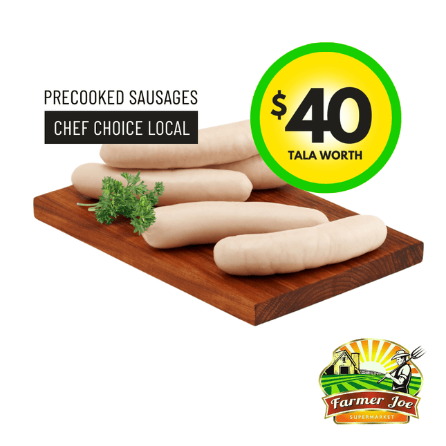 Precooked Sausages Local $40 Tala Value - "PICKUP FROM FARMER JOE SUPERMARKET UPOLU ONLY" - Samoamarket.com