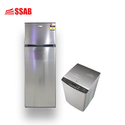 COOLEX 268L STAINLESS FRIDGE/CLEANEX WASHING MACHINE 10KG