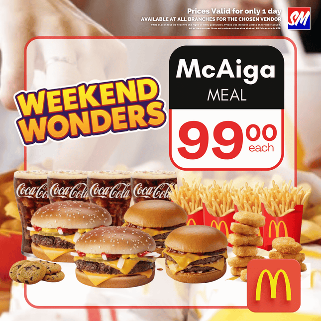 McAiga Meal "PICK UP FROM MCDONALD'S, APIA"