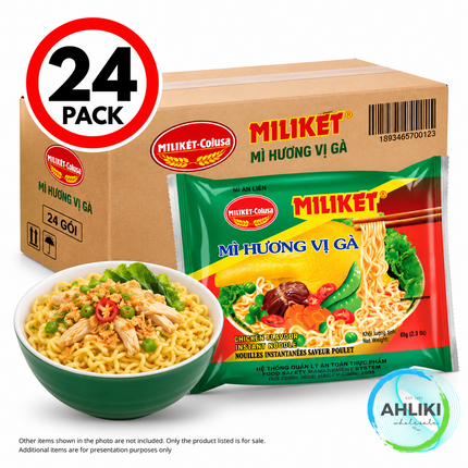 Miliket Packet Noodles Box of 65g 24PACK Assorted