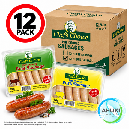 Top Chef Pre Cooked Sausages 12 x 1lb "PICKUP FROM AH LIKI WHOLESALE"