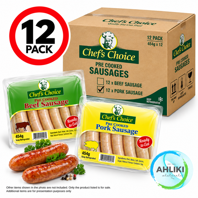 Top Chef Pre Cooked Sausages 12 x 1lb "PICKUP FROM AH LIKI WHOLESALE"