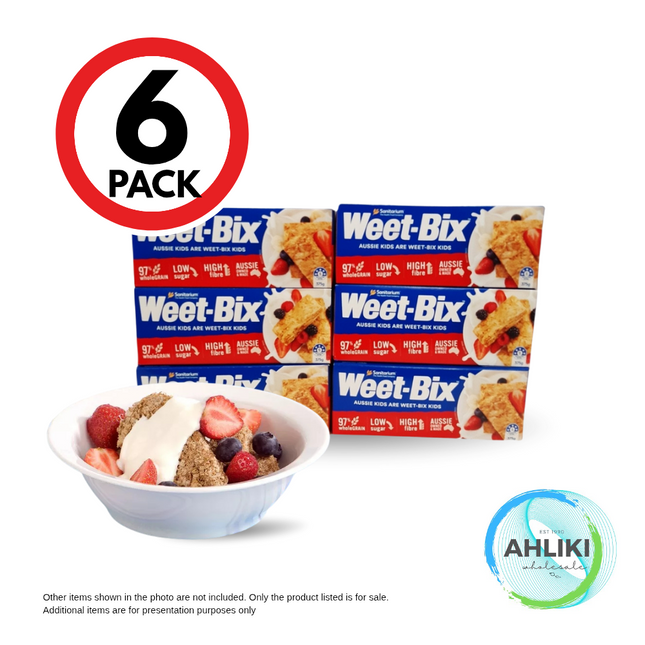 Sanitarium Weet Bix Breakfast Cereal 6PACK x 375g (01039) "PICKUP FROM AH LIKI WHOLESALE"