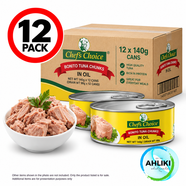 Chefs Choice Tuna In Oil 12PACK x 185g "PICKUP FROM AH LIKI WHOLESALE"