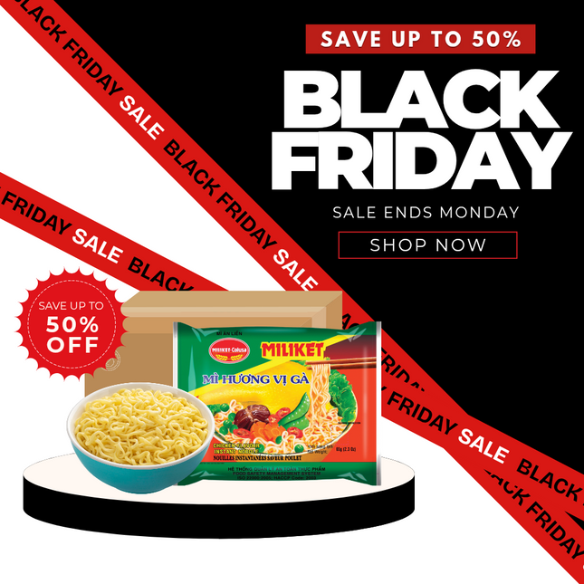 BLACK FRIDAY SALE! Miliket Packet Noodles Box of 65g 24PACK Assorted "PICKUP FROM AH LIKI WHOLESALE"