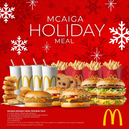 McDonalds McAiga Holiday Meal