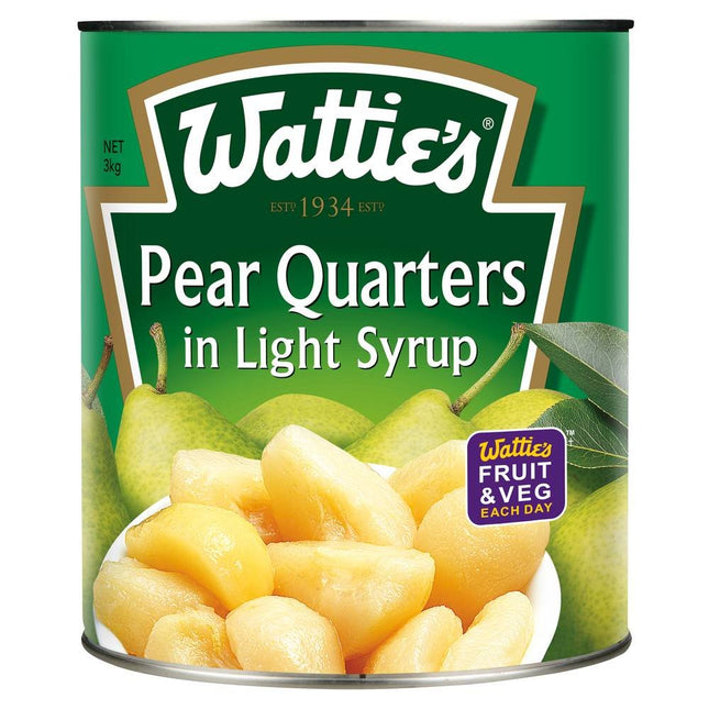 Watties Pear Quarters 3kg "PICKUP FROM FARMER JOE SUPERMARKET UPOLU VAITELE ONLY" - Samoamarket.com