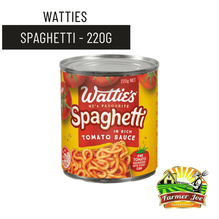 Watties Spaghetti 220g "PICKUP FROM FARMER JOE SUPERMARKET UPOLU ONLY" - Samoamarket.com
