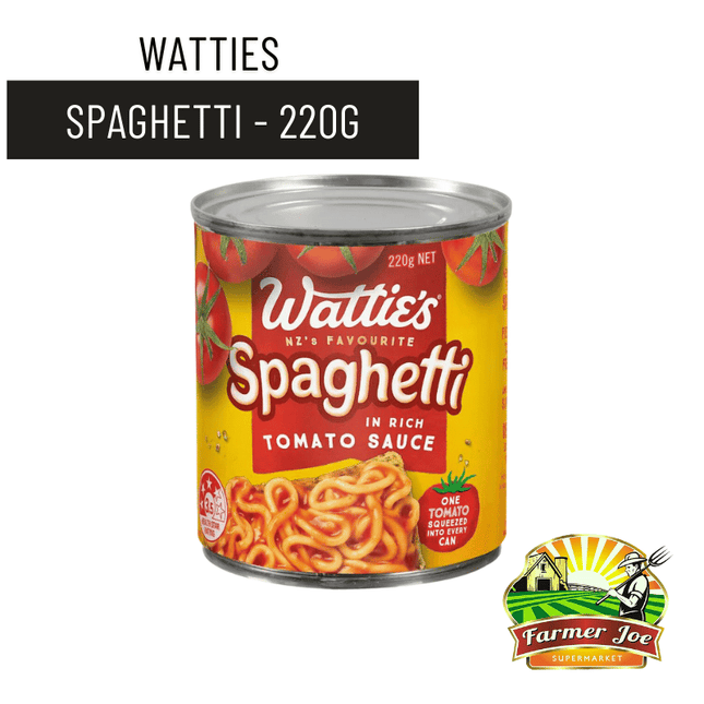Watties Spaghetti 220g "PICKUP FROM FARMER JOE SUPERMARKET UPOLU ONLY" - Samoamarket.com
