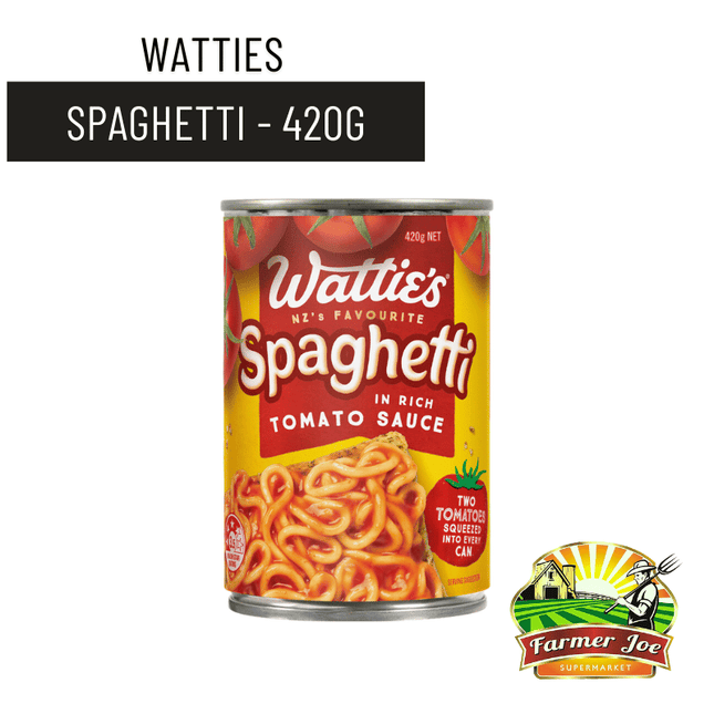 Watties Spaghetti 420g "PICKUP FROM FARMER JOE SUPERMARKET UPOLU ONLY" - Samoamarket.com