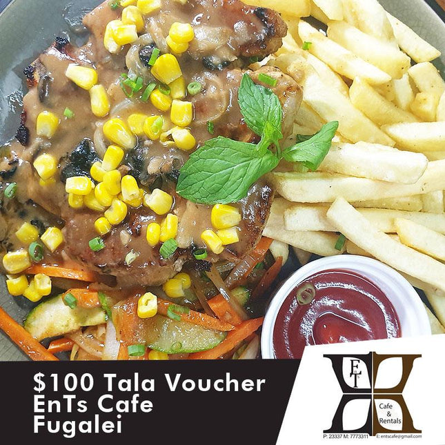 $100 Tala Meal Voucher at EnTs Cafe Fugalei EnTs Cafe 